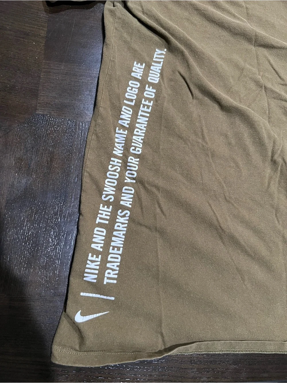Nike The Nike Tee Men's L Green Cotton Knit Crew Neck Short Sleeve Logo